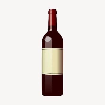 Wine bottle collage element, alcoholic | Free PSD - rawpixel