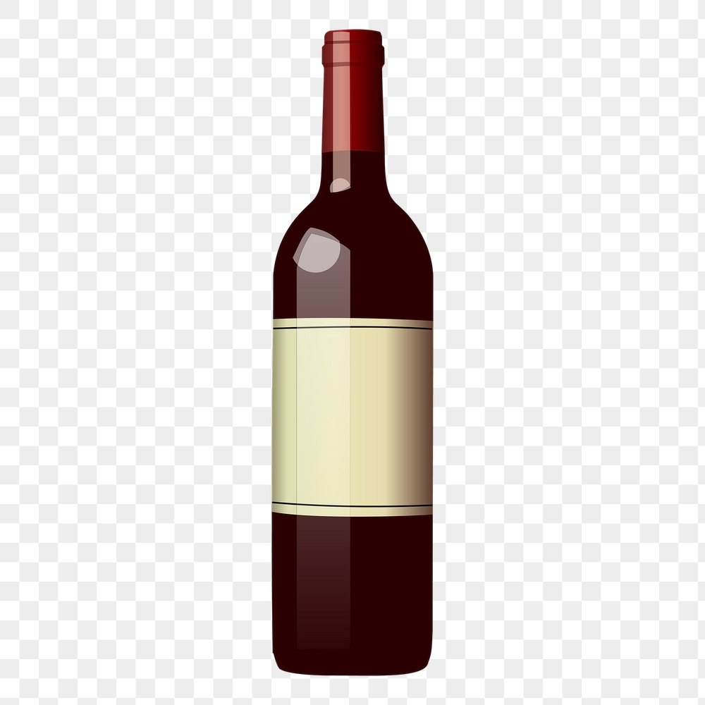 Wine bottle png sticker, alcoholic | Free PNG - rawpixel