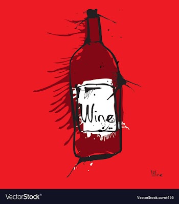 Wine bottle vector image