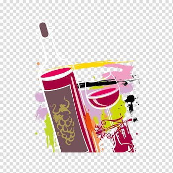 Wine Bottle Watercolor painting, Painted Wine transparent background PNG clipart