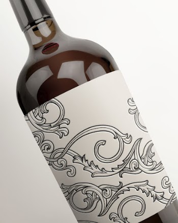 Wine bottle with floral label, | Free Photo - rawpixel
