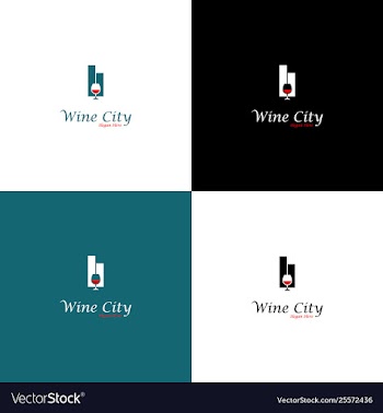 Wine city capital creative business logo vector image