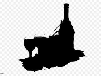 Wine Clip art Silhouette Bottle Black M -  