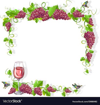Wine frame free vector image