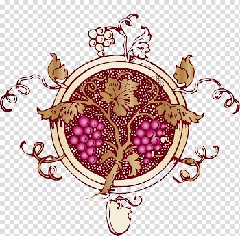 Wine glass Alcoholic drink Bottle Grape, Hand-painted abstract pattern Grape leaves transparent background PNG clipart