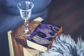 Wine glass &amp; book