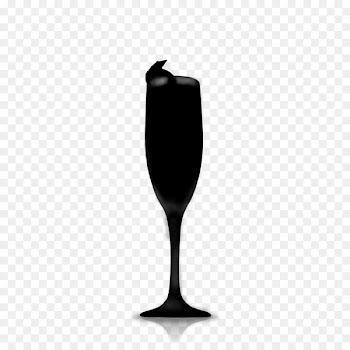 Wine glass Champagne glass Black Alcoholic Beverages -  