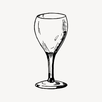 Wine glass clipart, drawing illustration | Free Vector Illustration - rawpixel