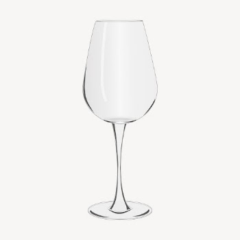 Wine glass clipart, object illustration | Free Vector - rawpixel