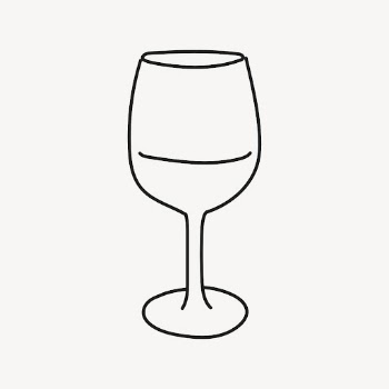 Wine glass doodle sticker, drinks, | Free Vector Illustration - rawpixel
