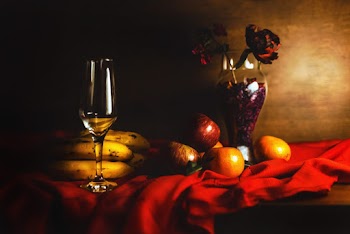 Wine Glass Near Fruits