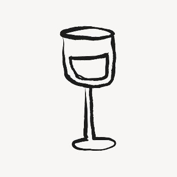 Wine glass sticker, alcoholic drinks | Free Vector Illustration - rawpixel