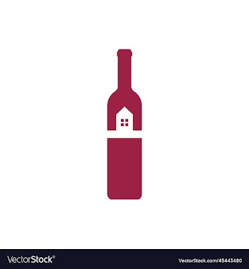 wine house red burgundy restaurant beverage logo