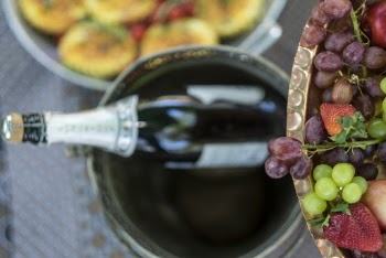 Wine In Bucket Under Fruit Tray