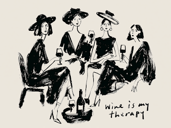 Wine is My Therapy: Playful Wine Party Illustration