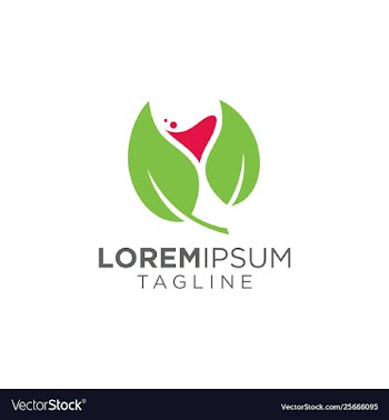 Wine leaf logo design inspiration vector image