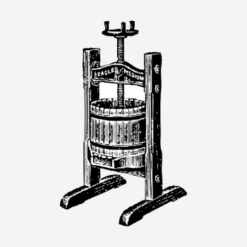 Wine press drawing clipart, equipment | Free PSD - rawpixel