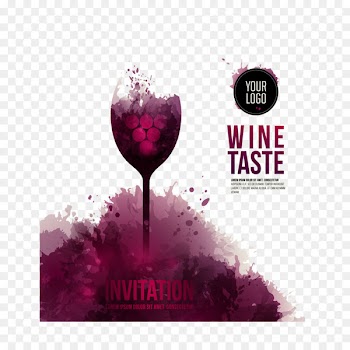 Wine tasting Wedding invitation Wine glass Flyer - Pomo wine 