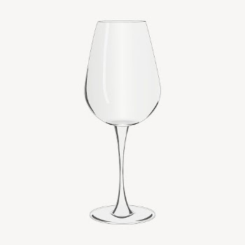 Wineglass collage element, object illustration | Free PSD - rawpixel