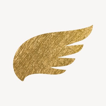 Wing icon, gold illustration vector | Free Icons - rawpixel