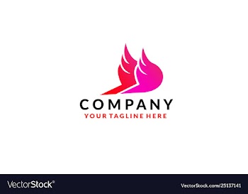 Wing logo template icon design vector image