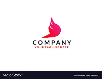 Wing logo template icon design vector image
