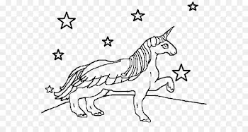 Winged unicorn Drawing Coloring book - unicornio para colorir 