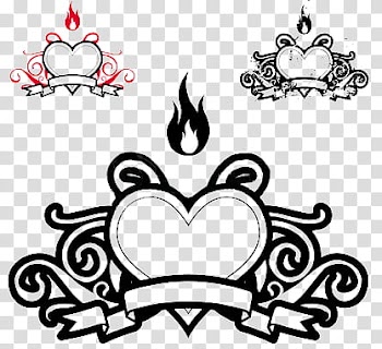 Wings and Hearts Img, black heart illustration collage transparent background PNG clipart