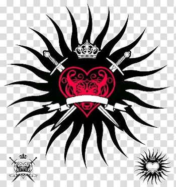 Wings and Hearts Img, swords and heart illustration transparent background PNG clipart