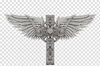 Wings cross transparent background PNG clipart