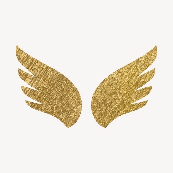 Wings icon, gold illustration psd | Free Icons - rawpixel