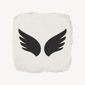 Wings icon, ripped paper design | Free Icons - rawpixel