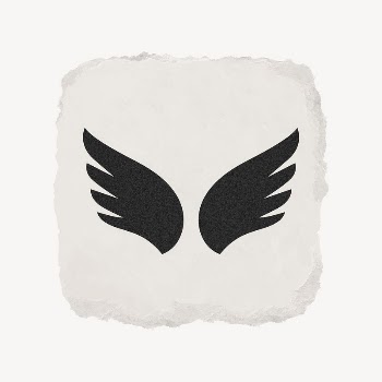 Wings icon, ripped paper design | Free Icons - rawpixel