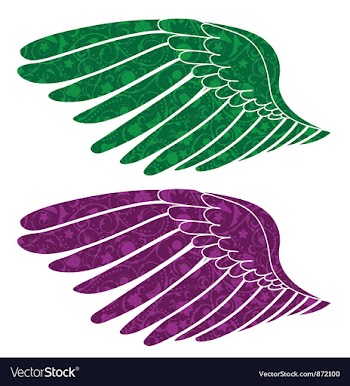 Wings made of floral vector image
