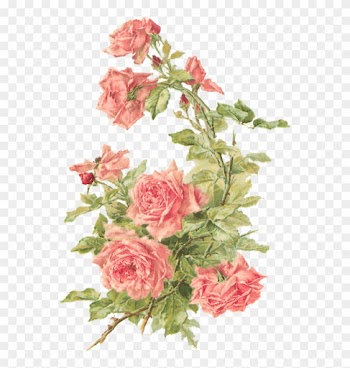 Wings Of Whimsy - Vintage Flower Pattern Png