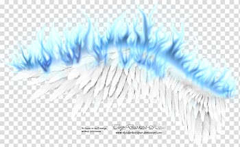 Wings on Fire White , white and blue abstract painting transparent background PNG clipart