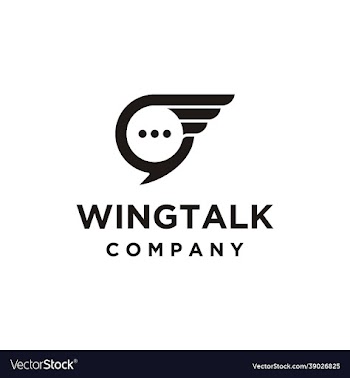wings talk logo design