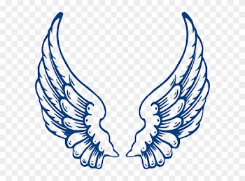 Wings1 Clip Art At Clker Com Vector Online Royalty - Blue Angel Wings Logo