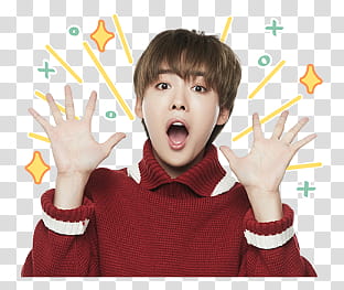 WINNER Line, person shouting wearing red and white sweater transparent background PNG clipart