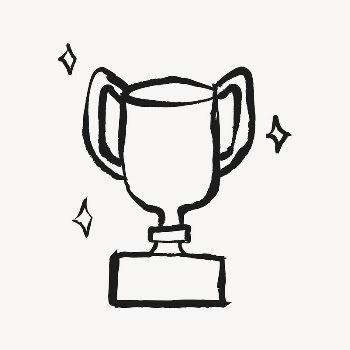Winner trophy sticker, object doodle | Free PSD Illustration - rawpixel