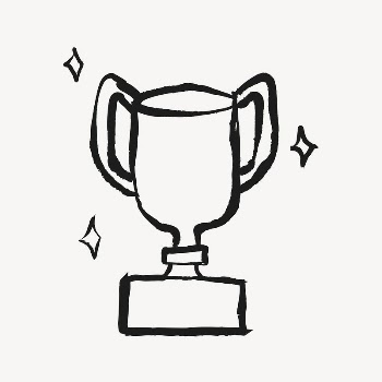 Winner trophy sticker, object doodle | Free Vector Illustration - rawpixel
