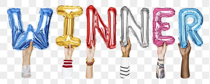 Winner word png, letter foil | Free PNG - rawpixel