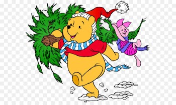 Winnie the Pooh The House at Pooh Corner Eeyore Christopher Robin Christmas - Winnie the Pooh and Piglet Christmas PNG Clip Art Image 