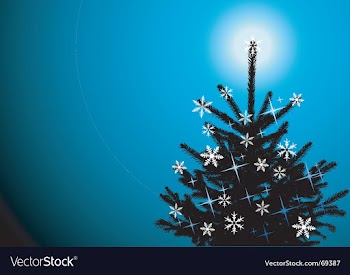  					Winter background Christmas tree vector image														