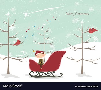 Winter background vector image