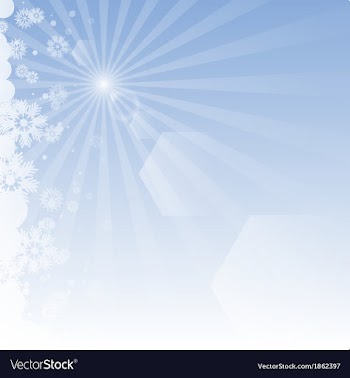 Winter background with rays vector image