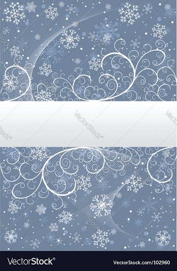 Winter background with snowflakes vector image