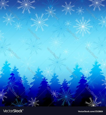  					Winter background with snowflakes vector image														