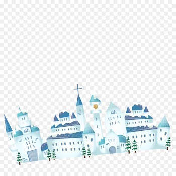 Winter Chinese New Year Christmas Layue - Winter cartoon castle 