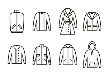 Winter Coat Vector Icons